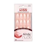 Kiss Salon Acrylic Nude French Nails 28 Count