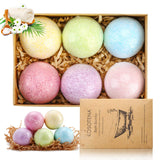 YESBAY Natural Bath Bombs, Bath Bombs for Women Handmade Bubble Bath Bomb Gift Set, 6Pcs Rich in Essential Oil Scented Bubble Bath Salts Birthday Gifts for Women Kids Perfect for Bubble & Spa Bath