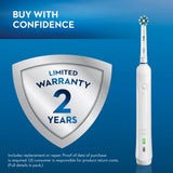 Oral-B White Pro 1000 Power Rechargeable Electric Toothbrush, Powered by Braun with Crest Toothpaste Gum Detoxify Deep Clean, 4.1oz (Pack of 3)