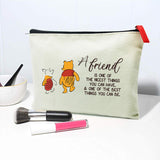 WIEZO-USA A Friend is One of The Nicest Things, The Best Friendship Gift to Friends,Winnie The Pooh Gift, Makeup Bag Gift