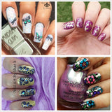 Ejiubas Double-Sided Flower Nail Stamping Plates Nail Art Stamping Kits Image Plates for Nails EJB-01 02