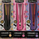 Hot Beauty Professional Ceramic Mini Flat Iron 1/2" Anti-Frizz Extreme Smooth- (Black HFIM050NB)