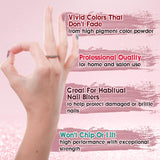 Dip Powder Nail Kit Starter - 8 Glitter Colors of 2-in-1 Nail Powder - Dip Application - No-Chip Shine for 3 Weeks - Strengthens Natural Nails - Fine Consistency, Easy Application
