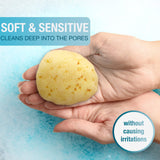 Baby Bath Sponge - 2 Pack 3-4” - 100% Natural - Extra Soft & Skin-Friendly - Especially Suited for Your Baby and Facial Care - Baby Sponge for Bathing - Baby Sponge - Baby Bath sponges for Newborns