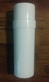 (5) Empty Clear Plastic Deodorant Containers - 2.2 Oz Cylinders (White)