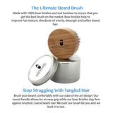 Beard Brush For Men By Beard Necessities - Made With Pure Boar Bristles and Bamboo. Add To Any Grooming Kit To Enhance Facial Hair. Get Your Best Beard Today!