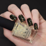 ILNP Up Top - Gold, Bronze, Green Color Shifting Iridescent Flakie Topper Nail Polish