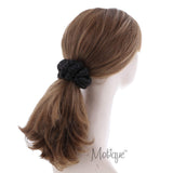 Set of 3 Synthetic Curly Hair Scrunchies - Dark Brown