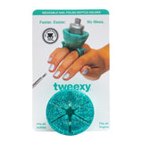 tweexy Wearable Nail Polish Holder Ring, Fingernail Painting Tool, Manicure and Pedicure Accessories (Mermaid Sparkle & Unicorn, 2-Pack)
