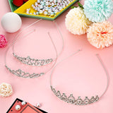 6 Pieces Girls Crystal Tiara Heart Rhinestone Tiara Crown Princess Crystal Headband for Kids Wedding Prom Birthday Party
