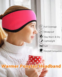 SATINIOR 4 Pieces Women's Fleece Ponytail Headband Winter Running Headband Ear Warmer Earband for Outdoor Sports