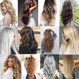 22"/24" Curly Straight Invisible Hidden Wire Synthetic Hair Extensions Secret Wire No Clips Full Thick Hairpieces