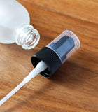 2 oz Frosted Clear Glass Boston Round Treatment Pump Bottle (6 Pack) + Funnel