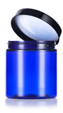 Cobalt Blue 8 oz / 250 ml PET (BPA Free) Plastic Jar (6 pack)