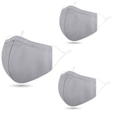 3 Pack Adult Anti-Dust Mouth Face Bandanas Madks Reusable Washable Summer Breathable Face_Cover,Gry