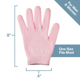 ZenToes Moisturizing Gel Sleeping Gloves Dry Hands Treatment - 1 Pair Unscented Hydrating Cracked Hand Healing Gloves - Repair Rough, Chapped Skin Overnight (Cotton Pink)