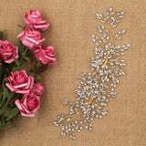 mecresh Bridal Hair Comb Crystal Floral Handmade DIY Bendable Hair Accessories for Wedding Party