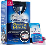 SmartGuard Elite Dental Guard (2 Guards) + Storage Case & 2 Months of Cleaning Crystals – TMJ Dentist Designed Night Guard for Clenching & Grinding. Made in USA