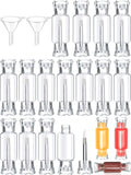20 Pieces Clear Lip Gloss Tubes Candy Shape Lip Gloss Containers Mini Empty Lip Balm Tube and 2 Pieces Funnel for DIY Cosmetics Women Girls