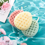 4 Pieces Soft Bath Sponge Exfoliating Shower Sponge Soothing Body Sponge Gentle Body Exfoliating Cleaning Sponges for Women Men (Pink, White, Red, Green)