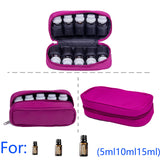 2 Pack Essential Oils Pouch Bag Holds 10 Bottles Fit Size 5ML, 10ML, 15ML Multiple Colors Perfect For Travel Fits Purse Smaller Size