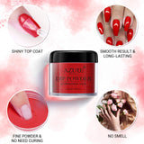Dipping Nail Powder Colors Set - 10 Nude Pink Red Glitter Dip Powders Colors Nails Set No Nail Lamp Needed for French Nail Manicure Nail Art
