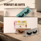 25 Pairs False Eyelashes Wholesale 20MM Faux Mink Lashes 5 Styles Mixed Dramatic Fake Eyelashes Bulk with 25 Glitter Eyelash Boxes