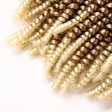 2 Pack Spring Twist Ombre Colors Bomb Twist Crochet Braids 8 inch Fluffy Soft Jamaican Bounce Synthetic Braiding Hair Extensions 30Strands/pack (#27/613)