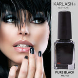 Karlash Nail Polish, Black, Halloween Wicked, Pure Black, Dark Color .05 Ounce