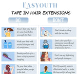 Easyouth Tape in Hair Extensions Human Hair Brown Balayage Tape in Extensions Brown and Light Brown Ombre Hair Color Tape in Skin Weft Soft Silky Straight Hair Tape on Extensions 20 Inch 50g