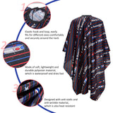 4 Pieces Salon Barber Cape Waterproof Hair Cutting Cape Haircut Styling Cape Hairdressing Cape for Barbers and Stylists (Red Black and Blue)