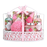 spa basket gift sets,Bath & Body 7 Pcs Gift Set with Lily Scent.