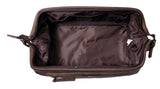 Toiletry Bag "ORLANDO" | Made Of Buffalo Leather | Men Women Travel Kit Wash Bag Accessory Brown | By Alpenleder