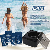 Non-Stick Wax Kit ISKM Painless Sensitive Areas Hair Removal Wax Warmer with 4 parks Pure natural Hard Wax beans 20 Wax Applicator Sticks for Facial Brazilian Bikini Underarms Back Chest Legs