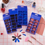 400 Pieces 4 Boxes Matte Extra Long Ballerina Press on Nails Coffin False Nails Solid Color Full Cover Fake Nails Artificial False Nails for Women Girls Nail Decorations (Bright Color)