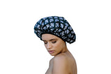 Dilly's Collections Microfiber Shower Cap - Triple Layer With Extra Protection - Hair Care & Style- Hair Bath Cap - Damask Design Adult/Teens