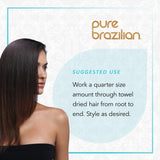 PURE BRAZILIAN Anti-frizz Daily Leave-in Serum - Strengthening Hair Treatment Formulated to Fortify and Protect Your Hair From Heat & UVA/UVB (13.5 Ounce / 400 Milliliter)