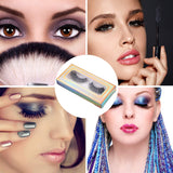 80 Pieces Empty Eyelashes Packaging Paper Eyelash Box Eyelash Holder Case Holographic Design Eyelashes Container for False Eyelash Care Cosmetic Tools