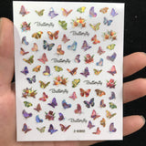 LimoLei Z-D3752 to Z-D3760 Mix 9 sheets laser butterfly nail stickers