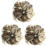 SLLIE 3/4PCS Messy Hair Bun Extensions Chignons Hair Hair Scrunchie Scrunchy Updo Hairpiece
