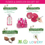 Gift Baskets for Women, Christmas Spa Gift Set for Her, 1 Bath & Body Gifts for Women, Mother's Day Gifts - Luxury Flower Dandelion 8 Piece Set, Best Gift Ideas for Her, Great Wedding & Anniversary