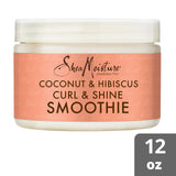 SheaMoisture Smoothie Curl Enhancing Cream for Thick, Curly Hair Coconut and Hibiscus Sulfate Free and Paraben Free 12 oz
