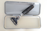 NaWiat Retro Series Safety Razor, Black Handle, Mach3