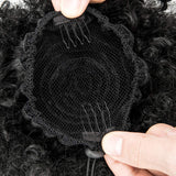 Afro Puff Drawstring Ponytail for Black Women Kinky Curly Afro Bun Extensions Chignon Updo Hairpiece
