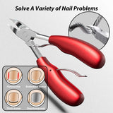 Kaasage Professional Toenail Clippers, Large Opening Double Spare Spring Design, Suitable for Thick Nails and Ingrown Nail Clippers for Everyone and Elderly.