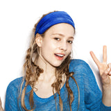10 Pieces Tie Dye Bandana Headbands Boho Headbands Wide Elastic Cotton Turban Head Wrap Yoga Running Hairband Vintage Hair Accessories for Women Girls