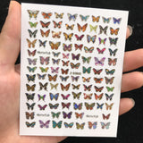 LimoLei Z-D3752 to Z-D3760 Mix 9 sheets laser butterfly nail stickers