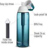 Filtering Water Bottle, 26 Ounce, Sea Glass