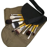 Bdellium Tools Professional Makeup Travel Line Mineral 10pc. Brush Set with Roll-Up Pouch