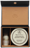 Taylor of Old Bond Street Luxury Shaving Gift Set Box - Sandalwood Shaving Cream & Pure Badger Shaving Brush *NEW*